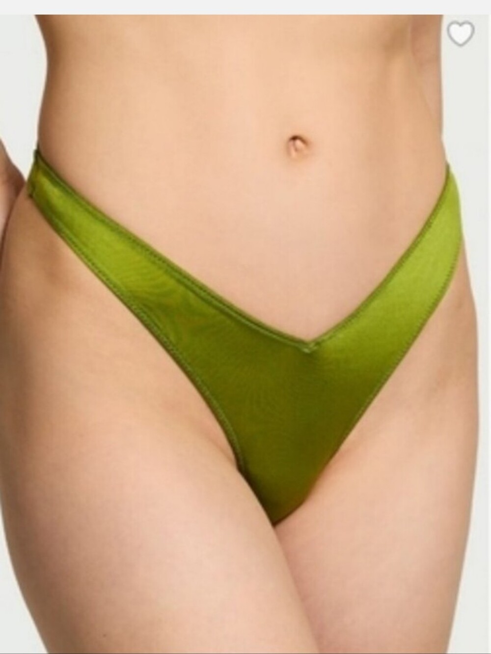 Victoria's secret leopard sexy strappy back high-leg thong panty GREEN SMALL